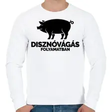 PRINTFASHION Disznóvágás folyamatban - Férfi pulóver - Fehér férfi pulóver, kardigán