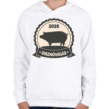 PRINTFASHION Disznóvágás - Gyerek kapucnis pulóver - Fehér gyerek pulóver, kardigán