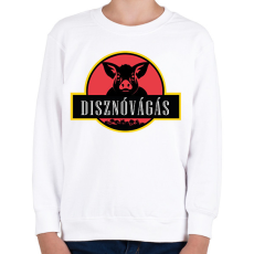 PRINTFASHION Disznóvágás  - Gyerek pulóver - Fehér