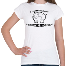 PRINTFASHION Disznóvágás - Női póló - Fehér