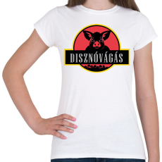 PRINTFASHION Disznóvágás  - Női póló - Fehér