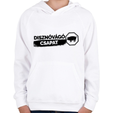 PRINTFASHION disznovago csapat - Gyerek kapucnis pulóver - Fehér
