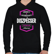PRINTFASHION Diszpécser prémium minőség - Férfi kapucnis pulóver - Fekete