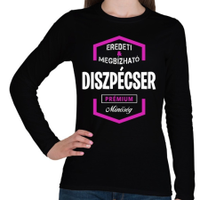 PRINTFASHION Diszpécser prémium minőség - Női hosszú ujjú póló - Fekete női póló