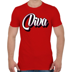 PRINTFASHION Diva - Férfi póló - Piros