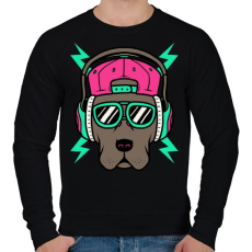 PRINTFASHION Divatkutya - Férfi pulóver - Fekete