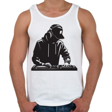 PRINTFASHION dj - Férfi atléta - Fehér atléta, trikó