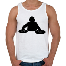 PRINTFASHION dj - Férfi atléta - Fehér atléta, trikó