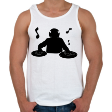 PRINTFASHION dj - Férfi atléta - Fehér atléta, trikó