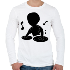 PRINTFASHION dj - Férfi hosszú ujjú póló - Fehér