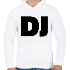 PRINTFASHION Dj - Férfi kapucnis pulóver - Fehér