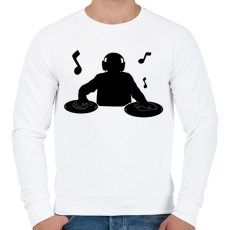 PRINTFASHION dj - Férfi pulóver - Fehér