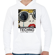 PRINTFASHION DJ lejátszotta a kedvenc számom - Férfi kapucnis pulóver - Fehér férfi pulóver, kardigán