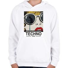 PRINTFASHION DJ lejátszotta a kedvenc számom - Gyerek kapucnis pulóver - Fehér