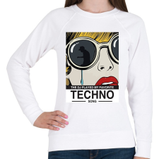 PRINTFASHION DJ lejátszotta a kedvenc számom - Női pulóver - Fehér női pulóver, kardigán