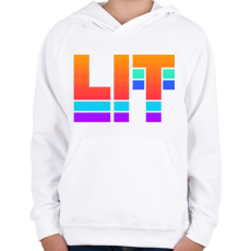PRINTFASHION DJ LIT - Gyerek kapucnis pulóver - Fehér