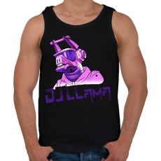 PRINTFASHION Dj LLama - Férfi atléta - Fekete