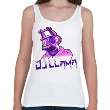 PRINTFASHION Dj LLama - Női atléta - Fehér női trikó