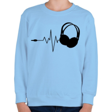 PRINTFASHION DJ love - Gyerek pulóver - Világoskék