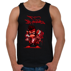 PRINTFASHION dj monkey - Férfi atléta - Fekete