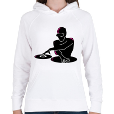 PRINTFASHION Dj - Női kapucnis pulóver - Fehér