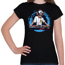 PRINTFASHION Dj - Női póló - Fekete női póló