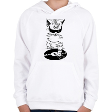 PRINTFASHION DJ SCRATCH - Gyerek kapucnis pulóver - Fehér gyerek pulóver, kardigán