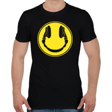 PRINTFASHION DJ Smile - Férfi póló - Fekete férfi póló