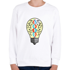 PRINTFASHION Dns izzó - Gyerek pulóver - Fehér gyerek pulóver, kardigán
