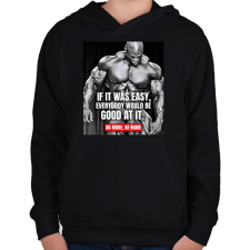 PRINTFASHION Do more, Be more - Gyerek kapucnis pulóver - Fekete gyerek pulóver, kardigán