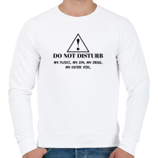 PRINTFASHION Do not disturb! - Férfi pulóver - Fehér férfi pulóver, kardigán
