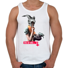 PRINTFASHION Do or die - Férfi atléta - Fehér atléta, trikó