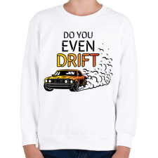 PRINTFASHION Do you even drift - Gyerek pulóver - Fehér gyerek pulóver, kardigán