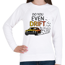 PRINTFASHION Do you even drift - Női pulóver - Fehér női pulóver, kardigán