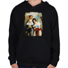 PRINTFASHION Do you speak italian? - Reneszánsz kép - Gyerek kapucnis pulóver - Fekete