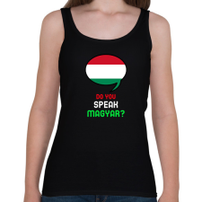 PRINTFASHION DO YOU SPEAK - Női atléta - Fekete női trikó