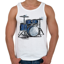 PRINTFASHION Dob - Férfi atléta - Fehér atléta, trikó