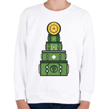 PRINTFASHION Dob karácsonyfa - Gyerek pulóver - Fehér gyerek pulóver, kardigán