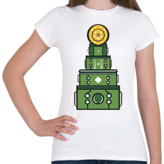 PRINTFASHION Dob karácsonyfa - Női póló - Fehér