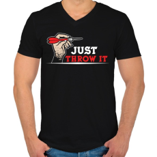 PRINTFASHION Dobd el! - Férfi V-nyakú póló - Fekete