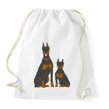 PRINTFASHION Doberman kutyák - Sportzsák, Tornazsák - Fehér tornazsák