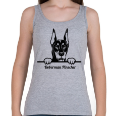 PRINTFASHION Doberman Pinscher - Női atléta - Sport szürke
