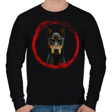 PRINTFASHION dobi kutyus - férfi - Férfi pulóver - Fekete