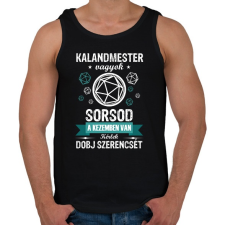 PRINTFASHION Dobj szerencsét! - Férfi atléta - Fekete atléta, trikó