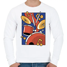 PRINTFASHION Dobolás - Férfi pulóver - Fehér férfi pulóver, kardigán