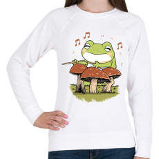 PRINTFASHION Dobos béka - Női pulóver - Fehér