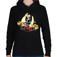 PRINTFASHION Dobos csaj - Női kapucnis pulóver - Fekete