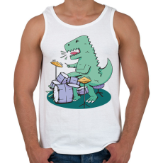 PRINTFASHION Dobos dínó - Férfi atléta - Fehér