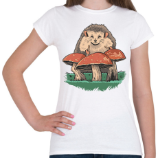 PRINTFASHION Dobos süni - Női póló - Fehér