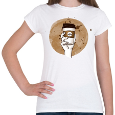 PRINTFASHION Dobozos kávé - Női póló - Fehér női póló